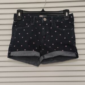 Stylish Denim Heart-Patterned Girls Shorts